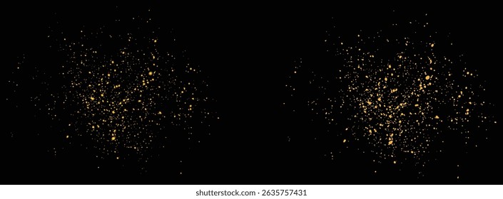 Grunge texture gold glitter dust glowing decoration background