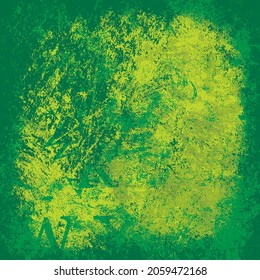 The grunge texture is green. Abstract color background. Vector template of a scratched colored board