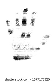 Grunge texture of hand concept with linear rough dirty design vector illustration