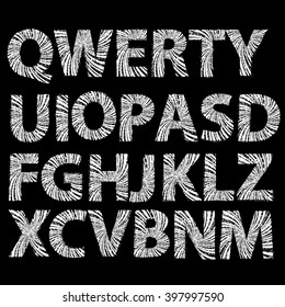 Grunge Texture Letters Collection. Alphabet Signs. Letter Font Design.