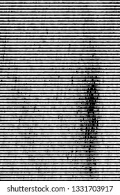 Grunge texture of linear halftone with spots and dirt. Overlay template to quickly create a grunge effect. Vector EPS10