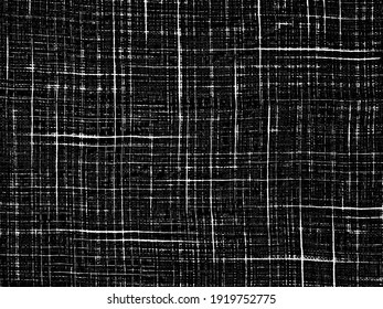 Grunge texture linen fabric. Vector illustration. monochrome background of rough canvas