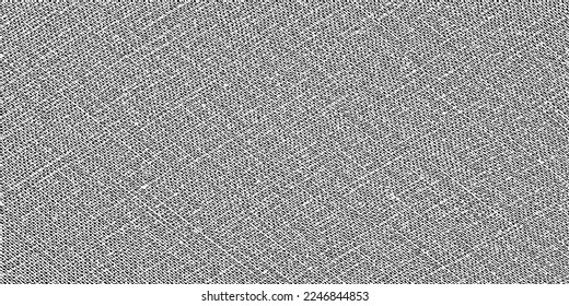 Grunge texture linen fabric. Vector background.  Brushed black paint cover.  