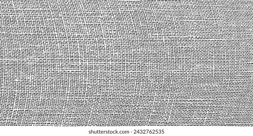 Grunge texture linen fabric. Vector illustration.