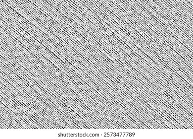 Grunge texture linen fabric. Vector illustration. Monochrome background  