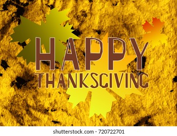 grunge texture with maple leaves. Thanksgiving Day