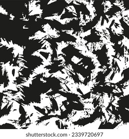 Grunge texture. Monochrome abstract vector background with paint strokes.