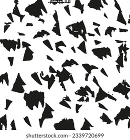 Grunge texture. Monochrome abstract vector background with paint strokes.