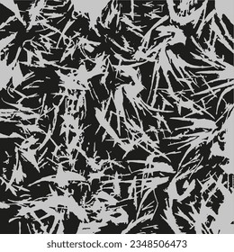 Grunge texture. Monochrome abstract vector background with paint strokes.