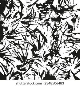 Grunge textura. Fondo vectorial abstracto monocromo con trazos de pintura.