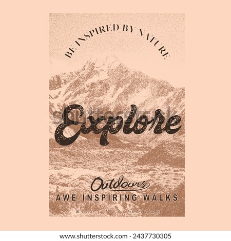 grunge texture mountain print artwork ,vintage t shirt sweatshirt mountain print design, outdoors adventure mountain graphic 