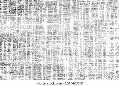 Grunge texture of natural fabric with spots, dots and grit. Overlay template. Vector illustration