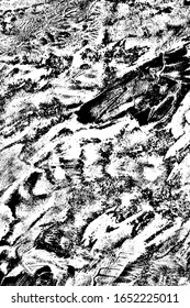 Grunge texture of a natural surface with streaks, spots, noise and grit. Overlay template. Vector illustration