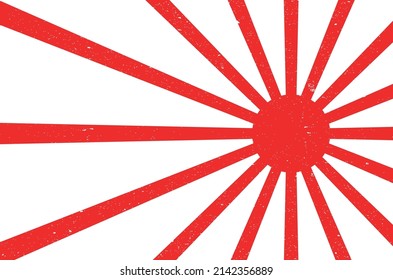 diseño de la bandera nippon de textura gruesa