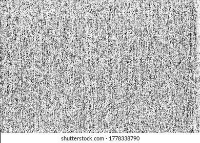 Grunge texture with noise, dirt and grit. Monochrome abstract background of natural fabric. Vector illustration. Overlay template.