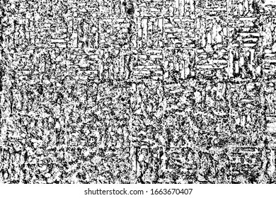 Grunge texture with noise, roughness, roughness. Abstract background of rough uneven stone surface. Vector illustration. Overlay template.