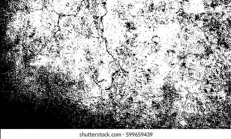 Grunge texture. Grunge texture of the old cracked wall. Vector illustration.