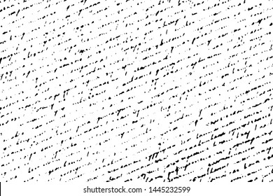 Grunge texture of old handwritten letter. Monochrome background of diagonal lines of illegible handwriting. Overlay template. Vector illustration