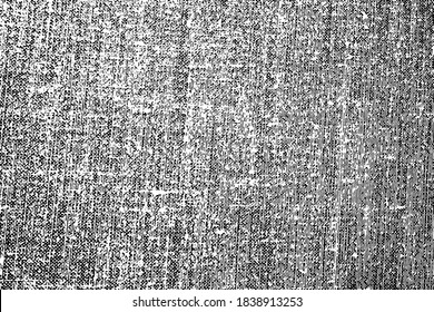 Grunge texture of old rough canvas. Overlay template. Vector illustration