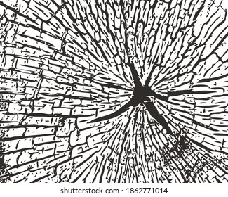 Grunge texture of old tree. Vecror stock illustration. EPS 10