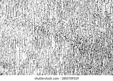 Textura gruesa de una vieja superficie de madera. Fondo monocromo del panel de contrachapado con estrías verticales, manchas, ruido y granulado. Plantilla de superposición. Ilustración del vector