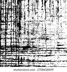 Textura grunge sobre fundo transparente. Sobreposição preta de arranhões verticais e horizontais