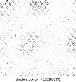 Grunge Texture on White Background, Abstract Dotted Vector, Monochrome Dust Design