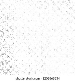 Grunge Texture on White Background, Abstract Dotted Vector, Halftone Grungy Design