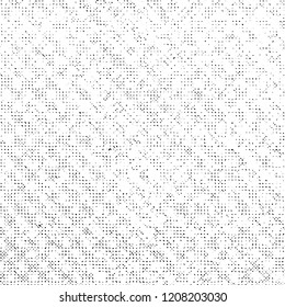Grunge Texture on White Background, Black Abstract Dotted Vector, Halftone Dust Monochrome Design