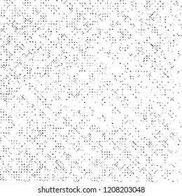 Grunge Texture on White Background, Black Abstract Dotted Vector, Halftone Dust Design