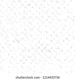 Grunge Texture on White Background, Black Abstract Dotted Vector, Halftone Dust Monochrome