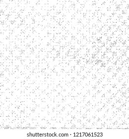 Grunge Texture on White Background, Black Abstract Dotted Vector, Halftone Overlay, Rough Design