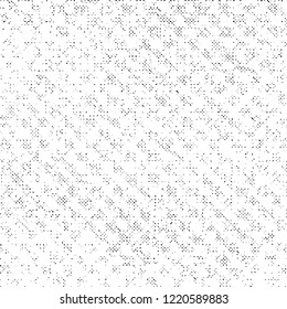 Grunge Texture on White Background, Black Abstract Dotted Vector, Halftone Grungy Design