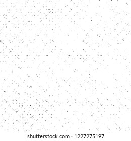 Grunge Texture on White Background, Black Abstract Rough Vector, Halftone Dotted Scratch