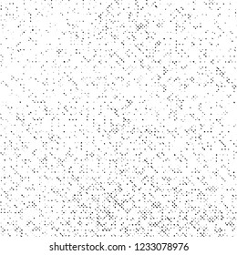 Grunge Texture on White Background, Black Abstract Dotted Vector, Halftone Dust Design