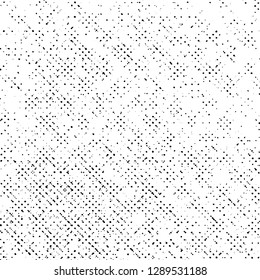 Grunge Texture on White Background, Black Abstract Dotted Vector, Halftone Grungy Design