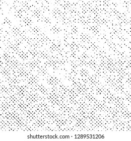 Grunge Texture on White Background, Black Abstract Dotted Vector, Halftone Scratch Design