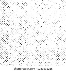 Grunge Texture on White Background, Black Abstract Dotted Vector, Halftone Rough Design