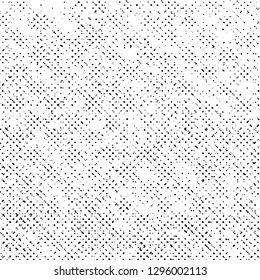 Grunge Texture on White Background, Black Abstract Rough Vector, Halftone Dotted Design