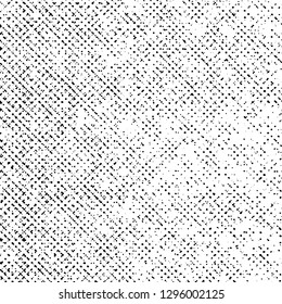 Grunge Texture on White Background, Black Abstract Dotted Vector, Monochrome Halftone Overlay