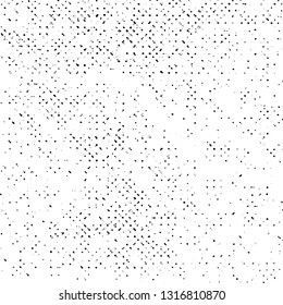 Grunge Texture on White Background, Monochrome Halftone Grungy, Black Abstract Dotted Vector