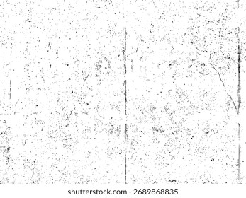Fondo de papel de socorro. Grano, ruido, efecto polvo. Patrón de arena. Textura áspera granulada negra aislada en blanco. Superposición de nieve. Ilustración vectorial, EPS 10.	