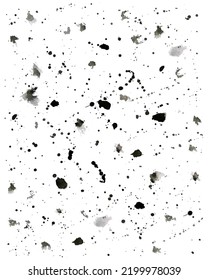 Grunge textura. Pintar bandeja. Gotas negras. Borde de fondo. efecto de textura vectorial. ilustración vectorial. Pulveriza la acuarela.