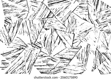 Grunge texture of a pencil-shaded sheet and cut into pieces. Vector illustration. Overlay template.