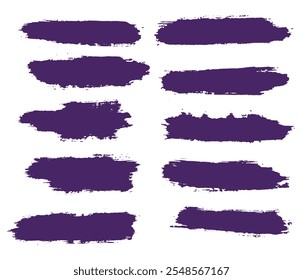 Grunge texture purple color vector brush stroke frame banner background