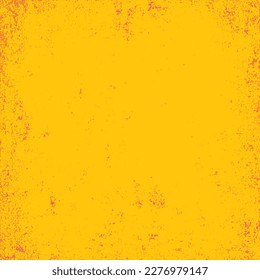 The grunge texture is red and yellow. Abstract color background. Vector template of a scratched colored board