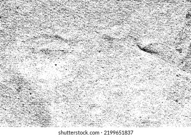 Grunge texture of a rough background with noise, grain, dents. Abstract monochrome background. Vector illustration. Overlay template.