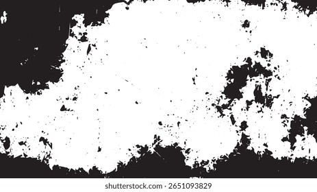 Textura Grunge com bordas arredondadas ásperas e centro de alto contraste para uso de sobreposição ou fundo