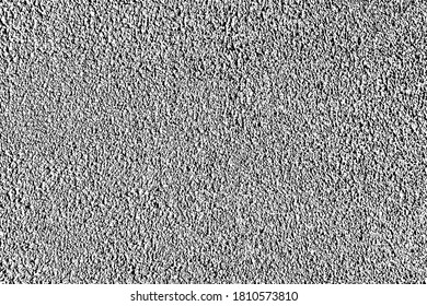 Grunge texture of a rough surface with coarse grain, dust, dirt and noise. Abstract monochrome rough background. Vector illustration. Overlay template.