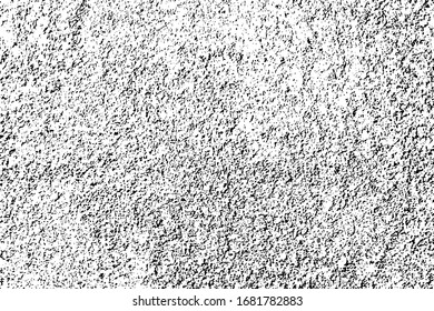 Grunge texture of a rough surface with noise, grain. Abstract background of a rough, rough wall. Vector illustration. Overlay template.